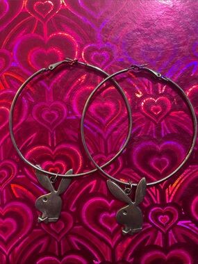 Playboy hoop earrings